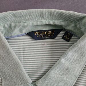 Ralph Lauren Polo Golf Mint Green & White Striped Polo